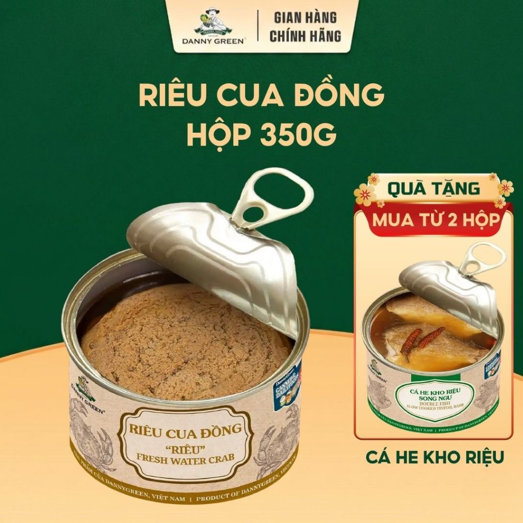 Riêu Cua Đồng Ăn Liền DannyGreen | Riêu Cua Tươi Sống, Chế Biến Sẵn, Tiện Lợi, Không Chất Bảo Quản, 