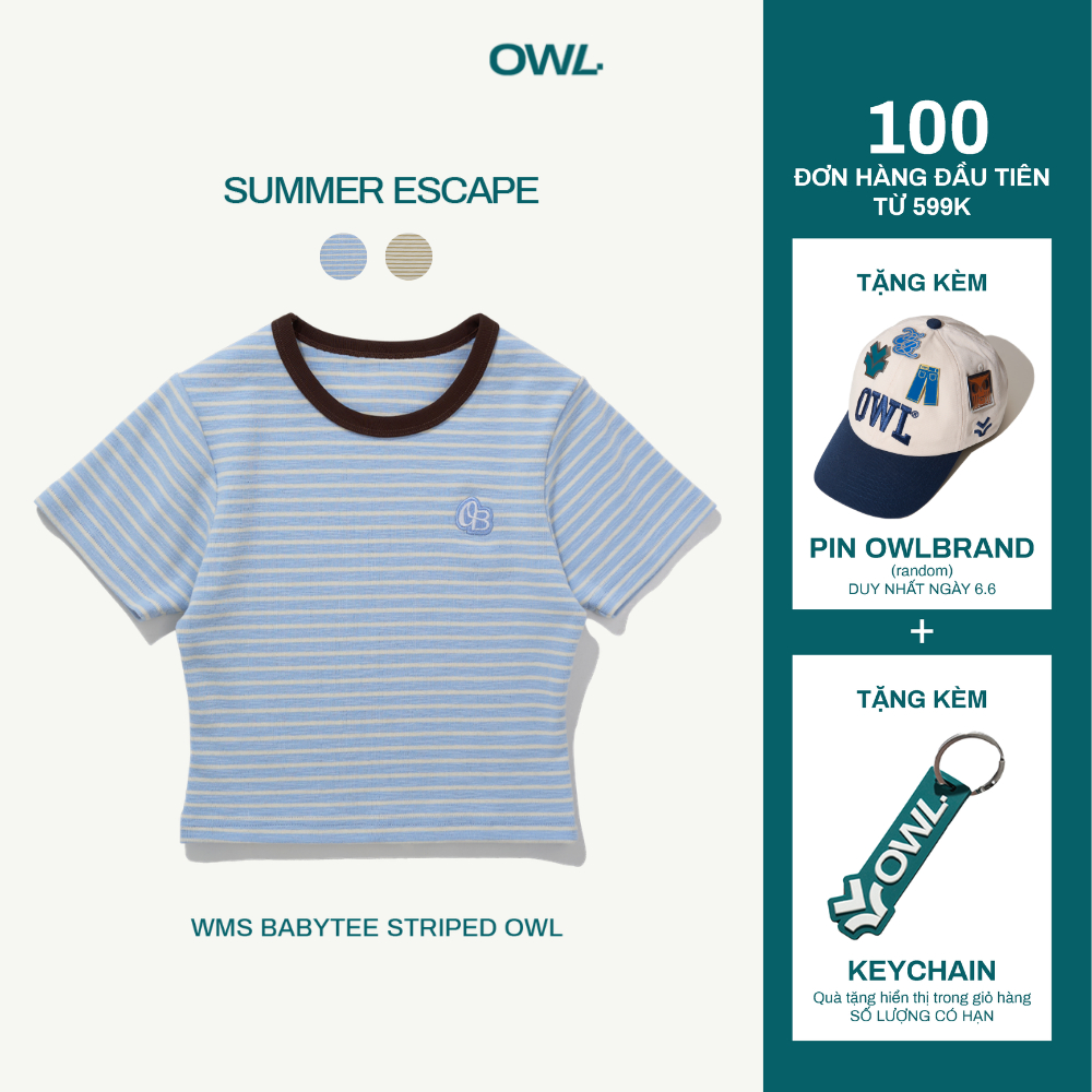 Áo thun nữ Owlbrand Babytee Striped