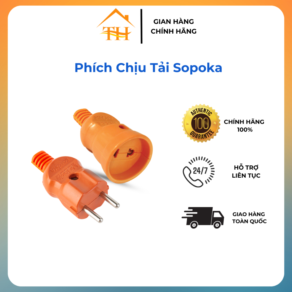 🔌 PHÍCH CẮM / PHÍCH CÁI SIÊU CHỊU TẢI SOPOKA P3000W 2+ / C3000W / D3000W CHÍNH HÃNG