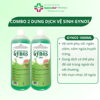 Dung dịch vệ sinh phụ nữ Gynos chai 1000ml Dapharco Blu