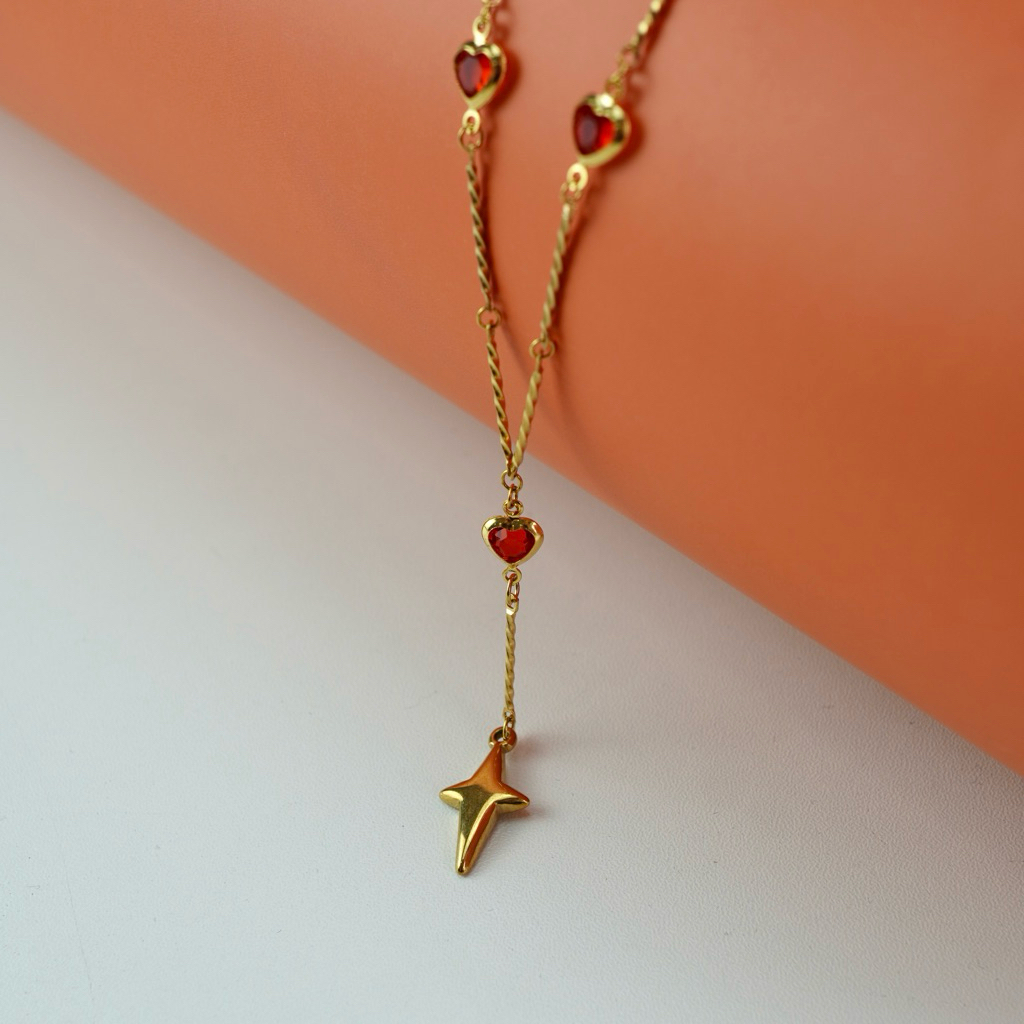SWEETIESADEE- Dây chuyền red heart rosary ❤️