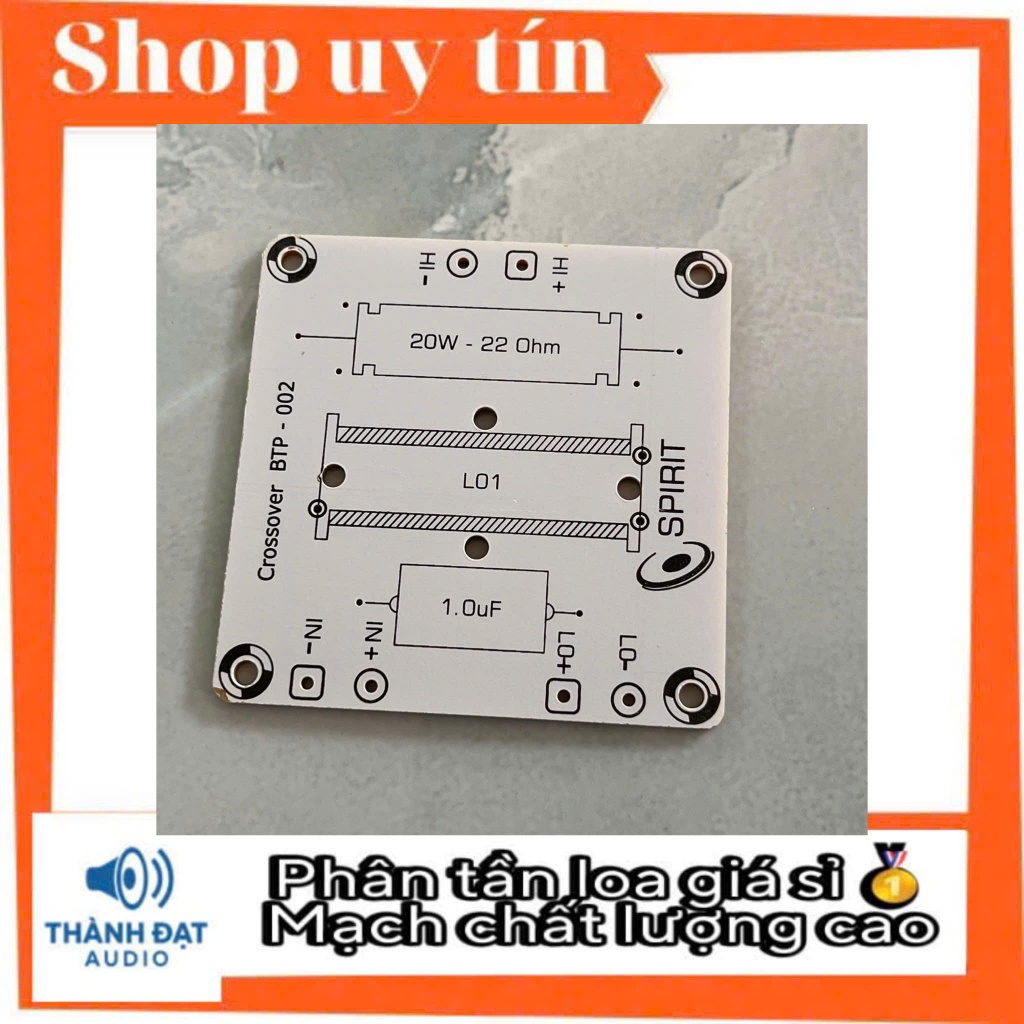 Bo mạch in PCB (BTP-002) phân tần loa treble (1 mạch).