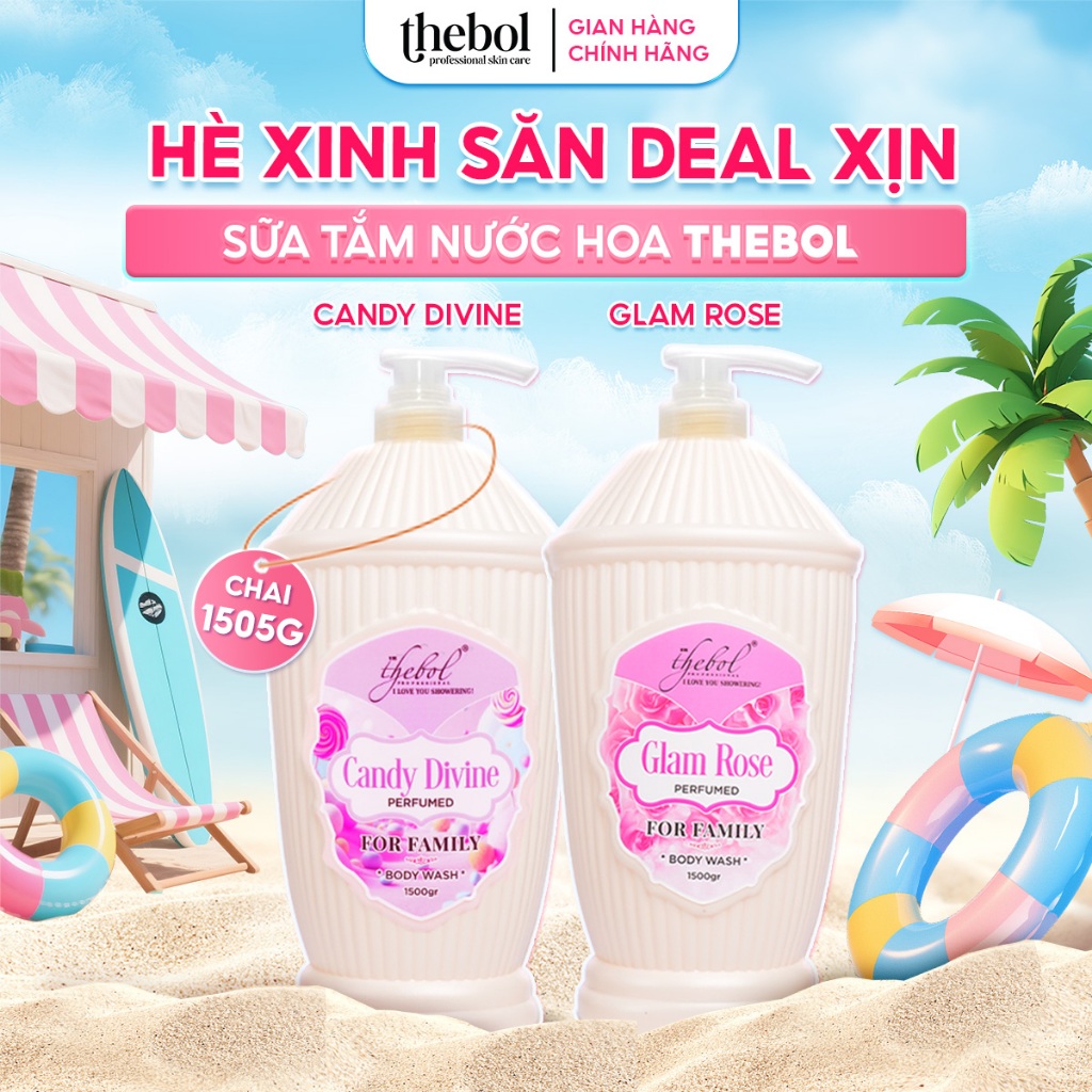 Sữa Tắm Nước Hoa TheBol Hương Nước Hoa Cao Cấp 1500gr ( NEW)
