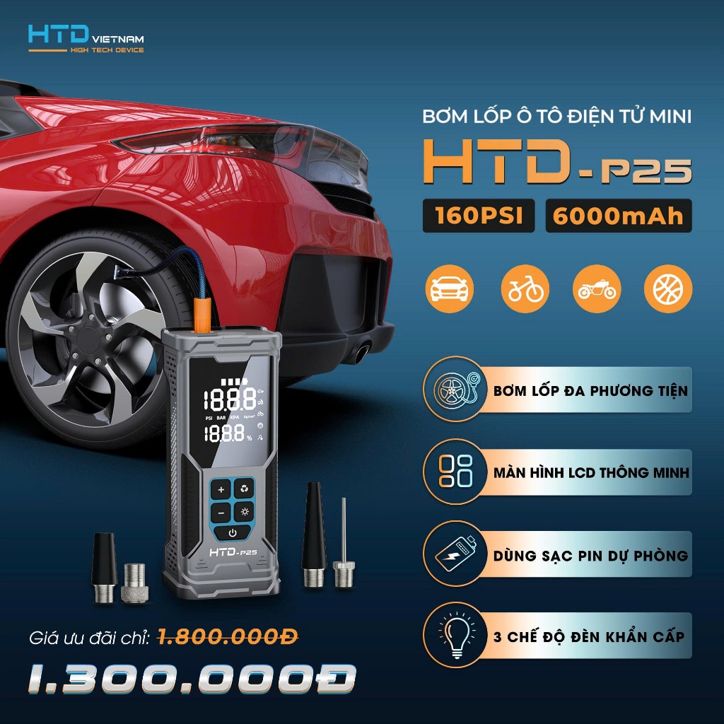 Bơm điện mini thông minh P25- HTD Việt Nam
