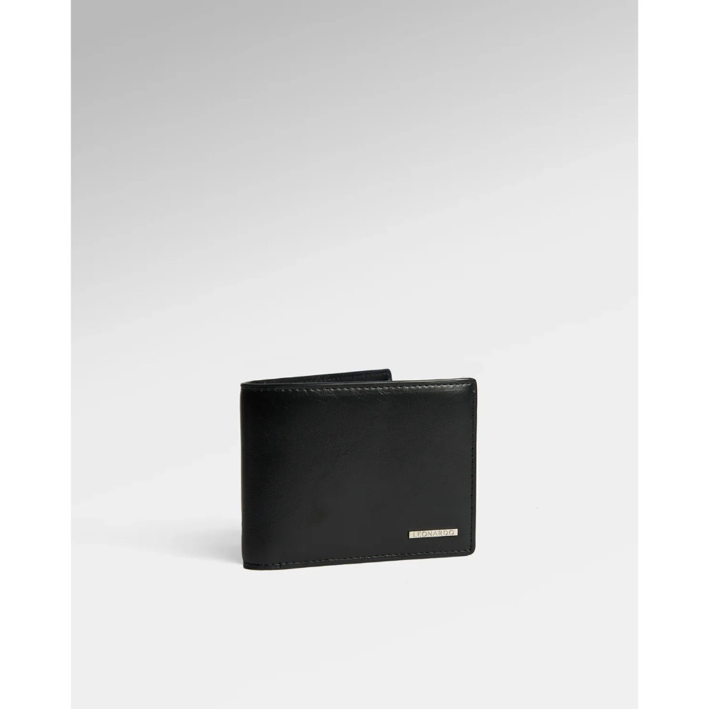 Ví Da Nam Dáng Ngắn Mini Hayden Leonardo Da Microfiber Vân Loang Cao Cấp