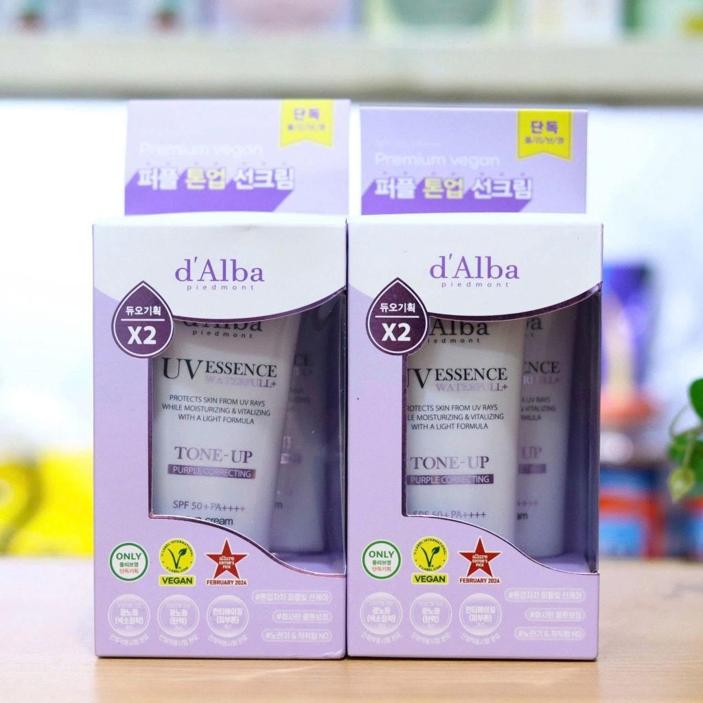 Sét kem chống nắng D'Alba hồng, tím Chính Hãng Hàn Quốc