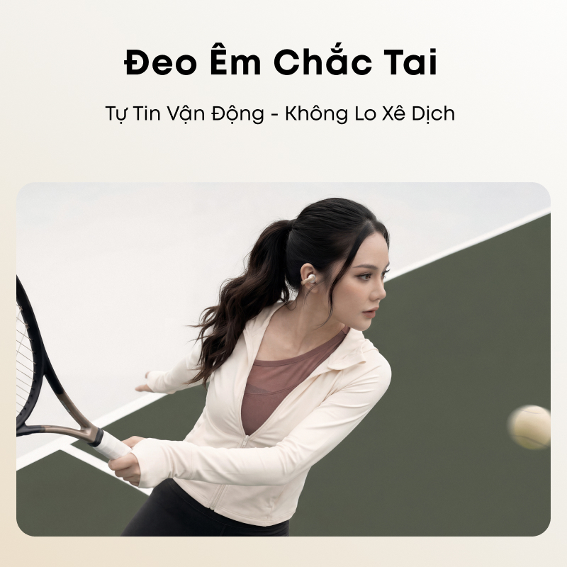 Tai nghe bluetooth kẹp tai soundcore AeroClip, đeo thoải mái, thiết kế thời trang, gọi rõ với 4 mic tích hợp | BigBuy360 - bigbuy360.vn