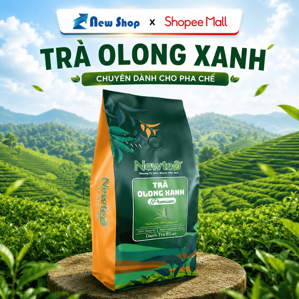 Trà Olong Xanh Cao Cấp 500G - Nguyên Liệu Pha Chế Trà Sữa Olong, Trà Trái Cây Chuẩn Vị - Newshop