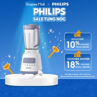 Máy xay sinh tố philips hr2222/00 cối thủy tinh - hàng chính hãng