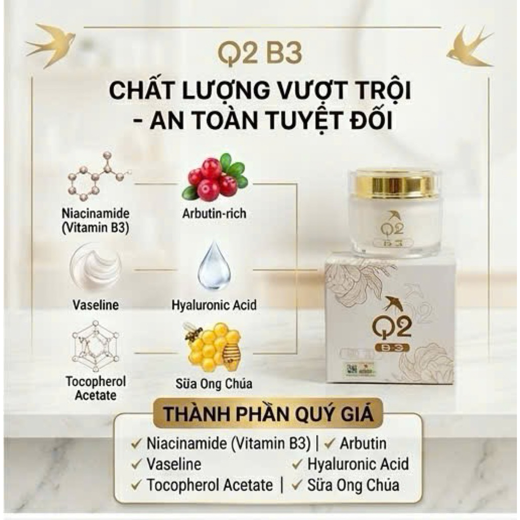 Kem Face Q2 Collagen Vip Vàng Mẫu Mới - Nguyễn Liên - Dưỡng Sáng Da
