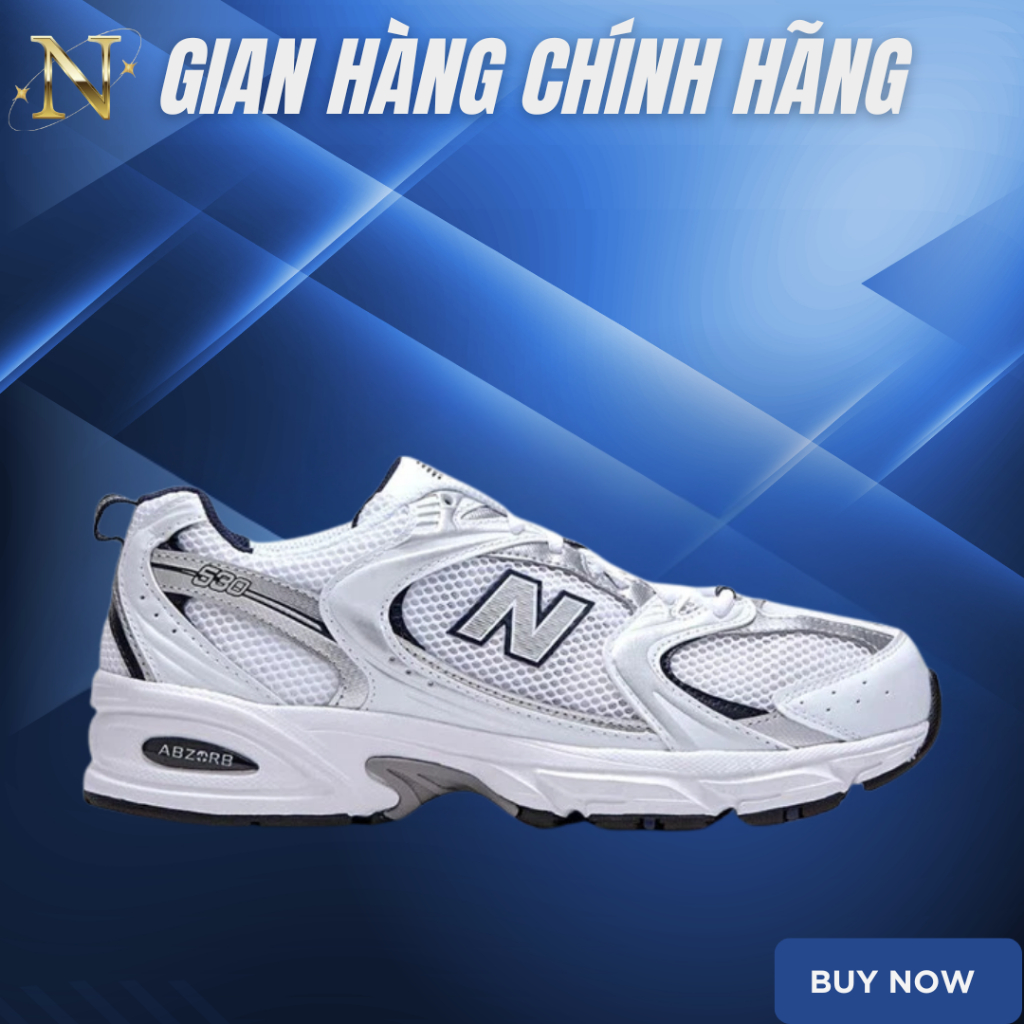 [ 𝙎𝘼𝙇𝙀 Chính Hãng ] Giày ƝЄᗯ ƁAĻAƝƇЄ 530 AUTHENTIC. Giày Sneaker NB530 Basic Trắng Bạc Nam Nữ