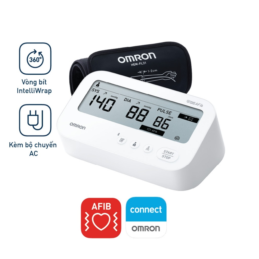 Máy đo huyết áp bắp tay tự động OMRON HEM-7156T/HEM-7194T1-FLC "kết nối Bluetooth"- MEDICAL