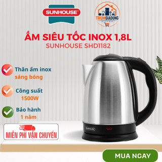 Ấm siêu tốc, bình đun siêu tốc sunhouse shd1182/ happytime 1081 dung tích 1,8 lít tự động ngắt khi sôi.