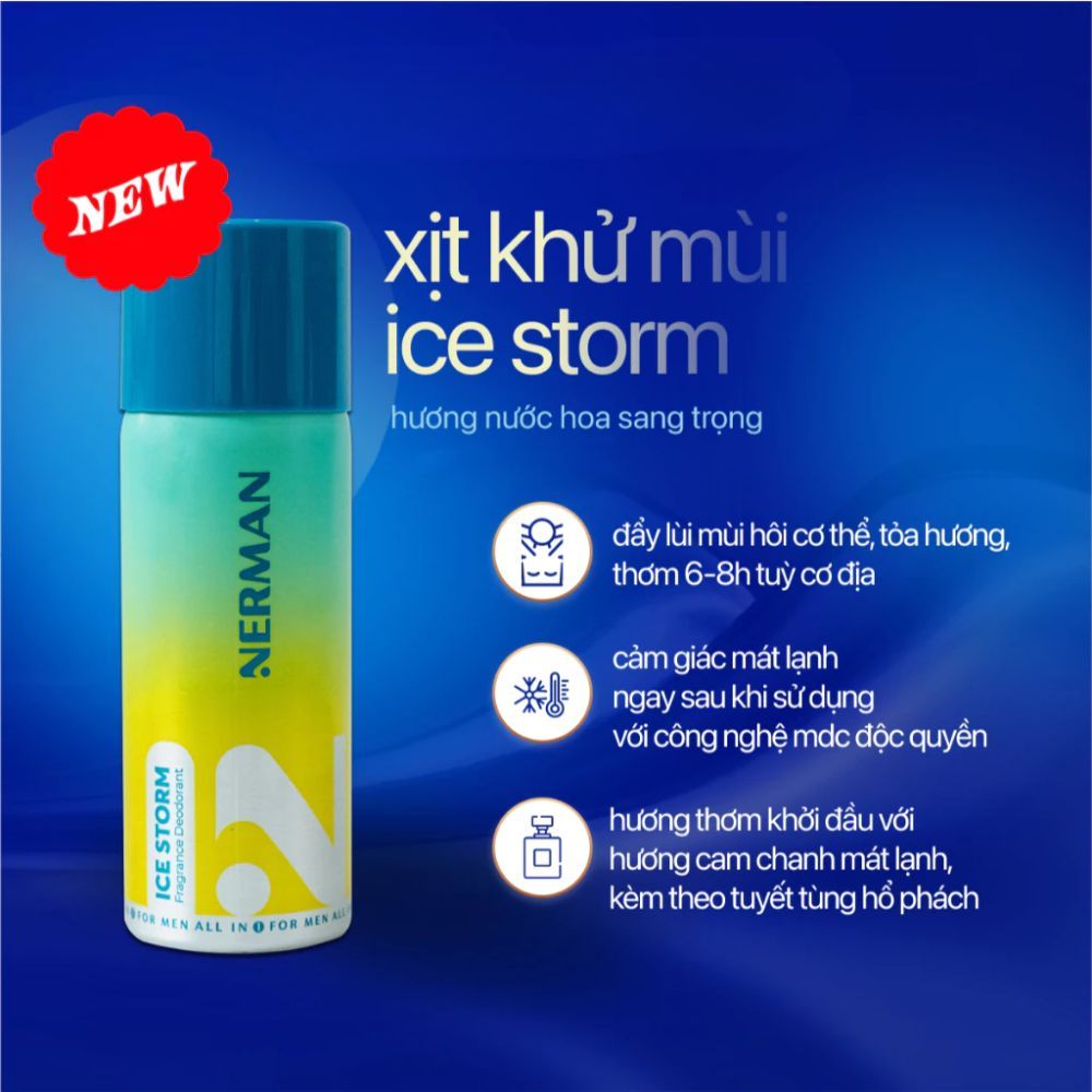 Ảnh 4 của Xịt khử mùi nam giới Nerman giúp tạo hương thơm cho cơ thể, giúp khử mùi hôi.