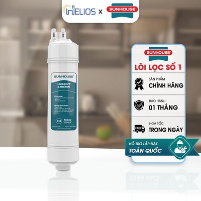 Lõi Lọc Nước Sunhouse Số 1 PP 5 Micron – Lõi Thô Đúc Liền Nối Nhanh Chính Hãng