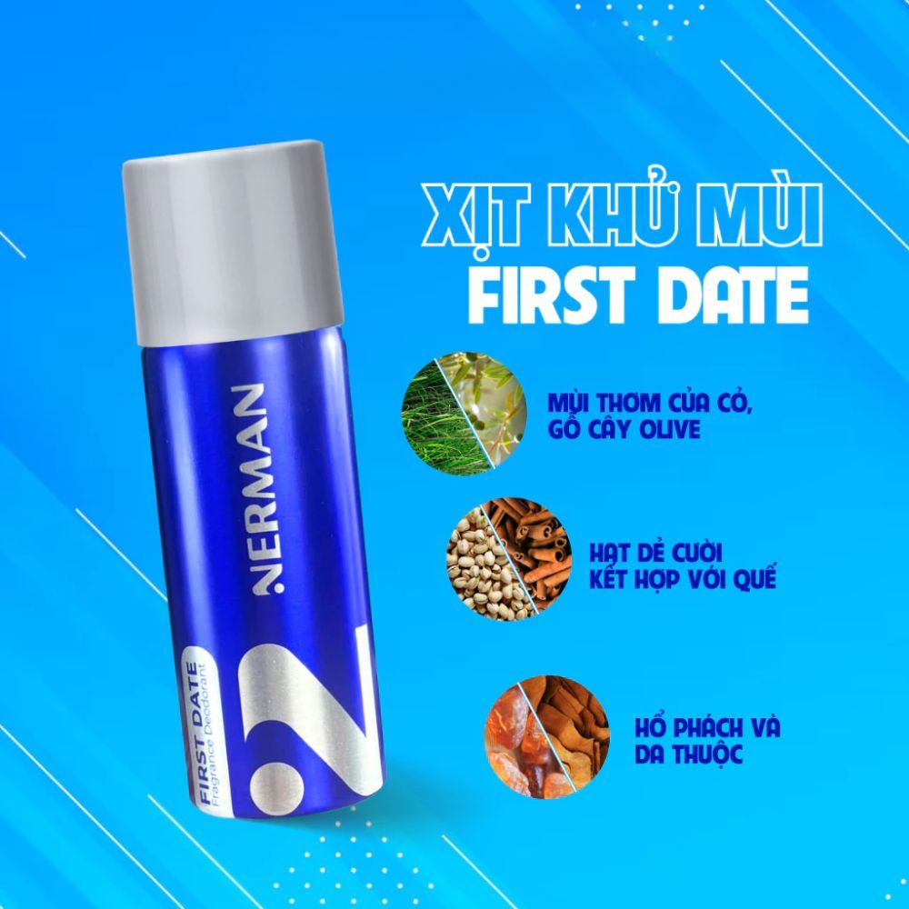 Ảnh 7 của Xịt khử mùi nam giới Nerman giúp tạo hương thơm cho cơ thể, giúp khử mùi hôi.