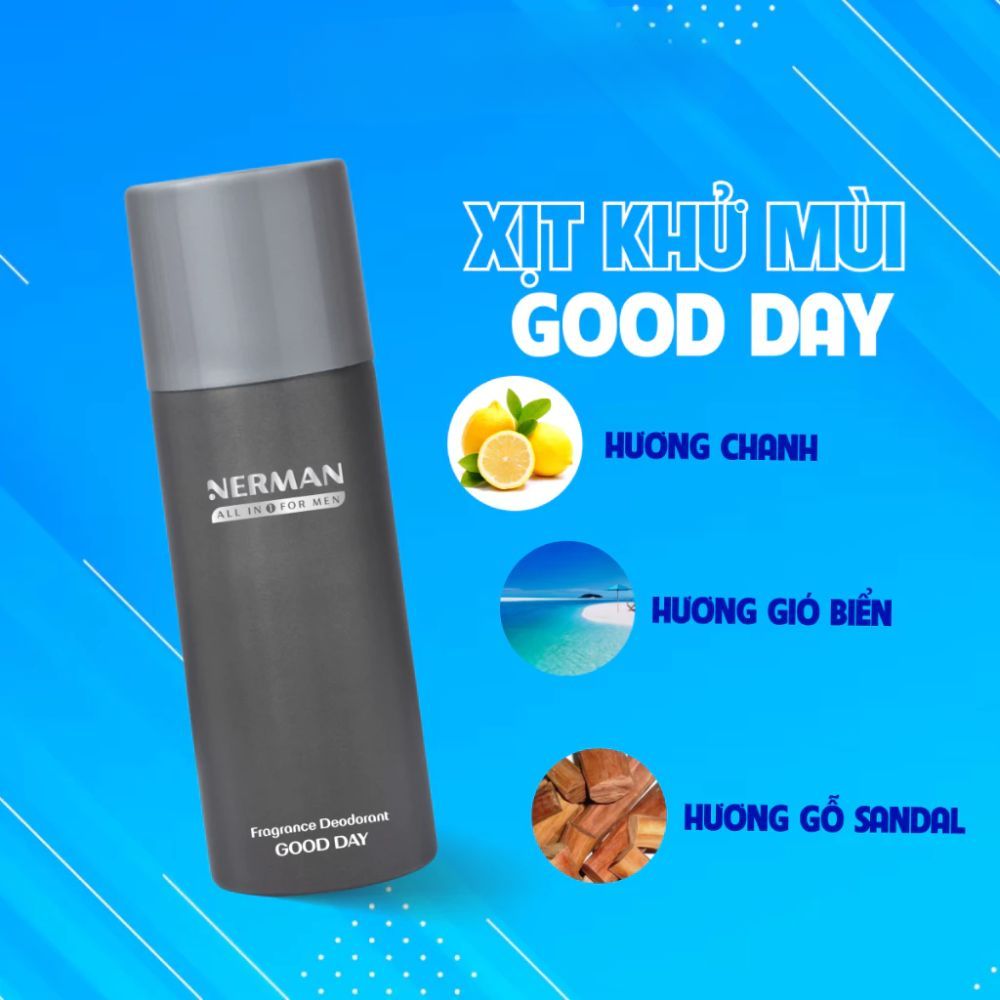 Ảnh 5 của Xịt khử mùi nam giới Nerman giúp tạo hương thơm cho cơ thể, giúp khử mùi hôi.