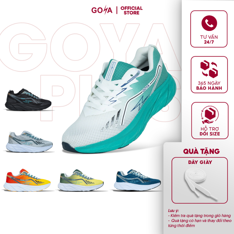 [Sale 24h] Giày thể thao chạy bộ nam nữ Goya Plus 2026 full màu - 100% Polyester thoáng khí, đế EVA 