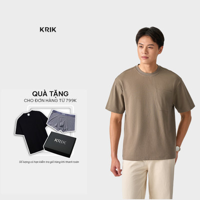 Áo Phông Nam KRIK Form Classic Chất Liệu Thoáng Mát Thiết Kế Túi Ngực Trẻ Trung Hiện Đại  AP1535