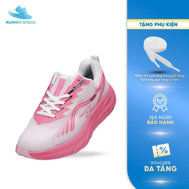 Giày thể thao chạy bộ nam nữ Goya Plus phiên bản mới năm 2026 màu hồng V1