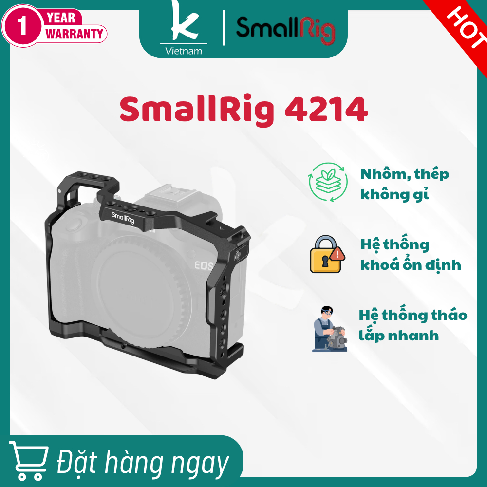 SmallRig 4214 - Khung Kim Loại Cho Máy Ảnh Canon EOS R50 - Hàng Chính Hãng