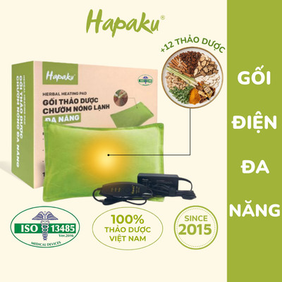 Gối Thảo Dược Đa Năng Hapaku, Giảm Đau Cổ Vai Gáy, Nhức Mỏi Lưng, Chườm Bụng Kinh, Gối Massage Cổ Vai Gáy