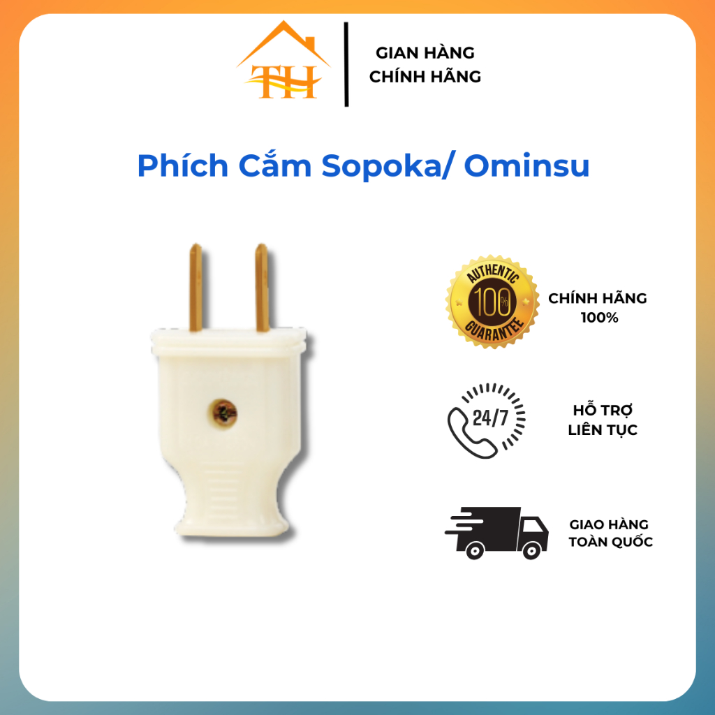 PHÍCH CẮM CHỐNG VỠ SOPOKA / OMINSU CHÍNH HÃNG