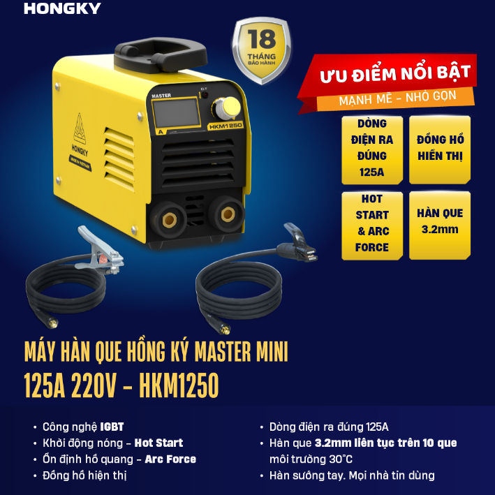 [1] Máy hàn que Hồng Ký - HKM1250 (thanh lý máy không phụ kiện)