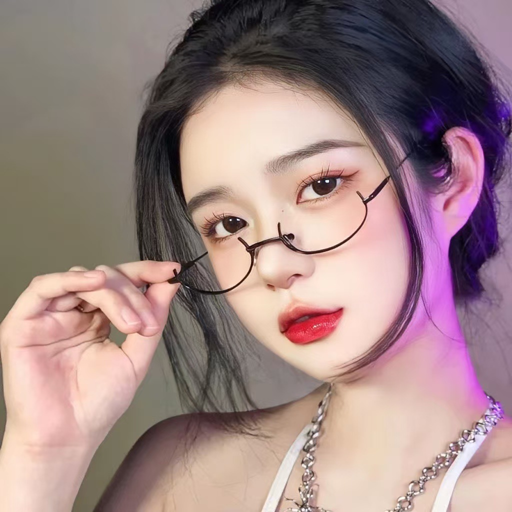 Gọng Kính Nửa Khung Thời Trang – Phong Cách Y2K, Cá Tính, Phụ Kiện Phối Outfit