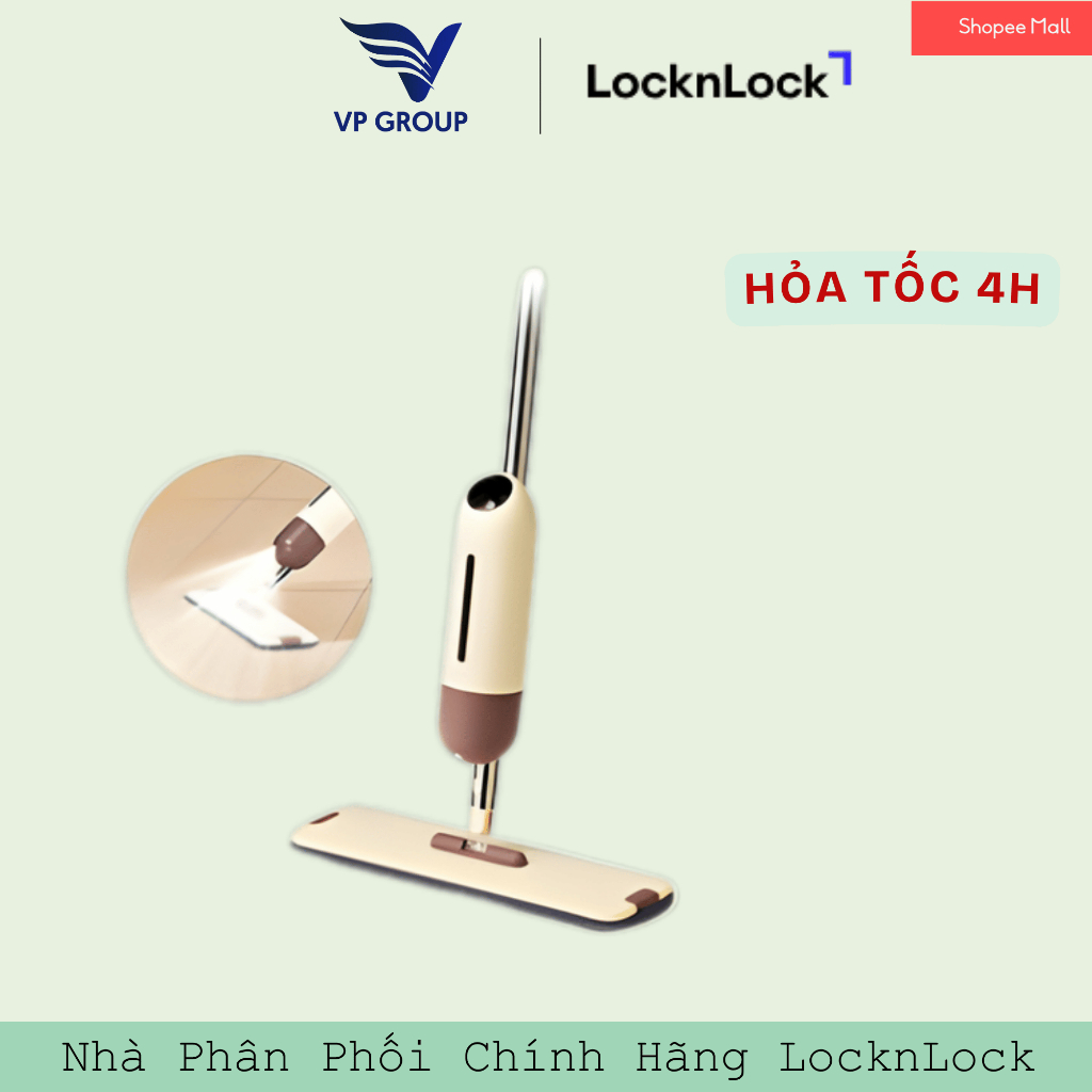 Cây Lau Nhà Dạng Xịt Nước LocknLock, Gồm Cây Lau, 2 Bông Lau, 360x100x1290mm (Không Hoạt Động Bằng Đ