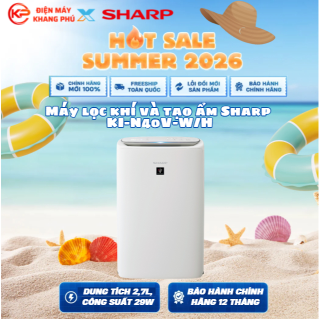 Máy lọc khí và tạo ẩm Sharp KI-N40V-W/H