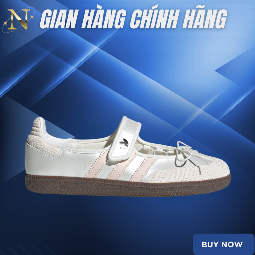 [𝙎𝘼𝙇𝙀 Chính Hãng] Giày Sneaker Adidas Samba Jane Ballet Cloud White Pink Nữ AUTHENTIC