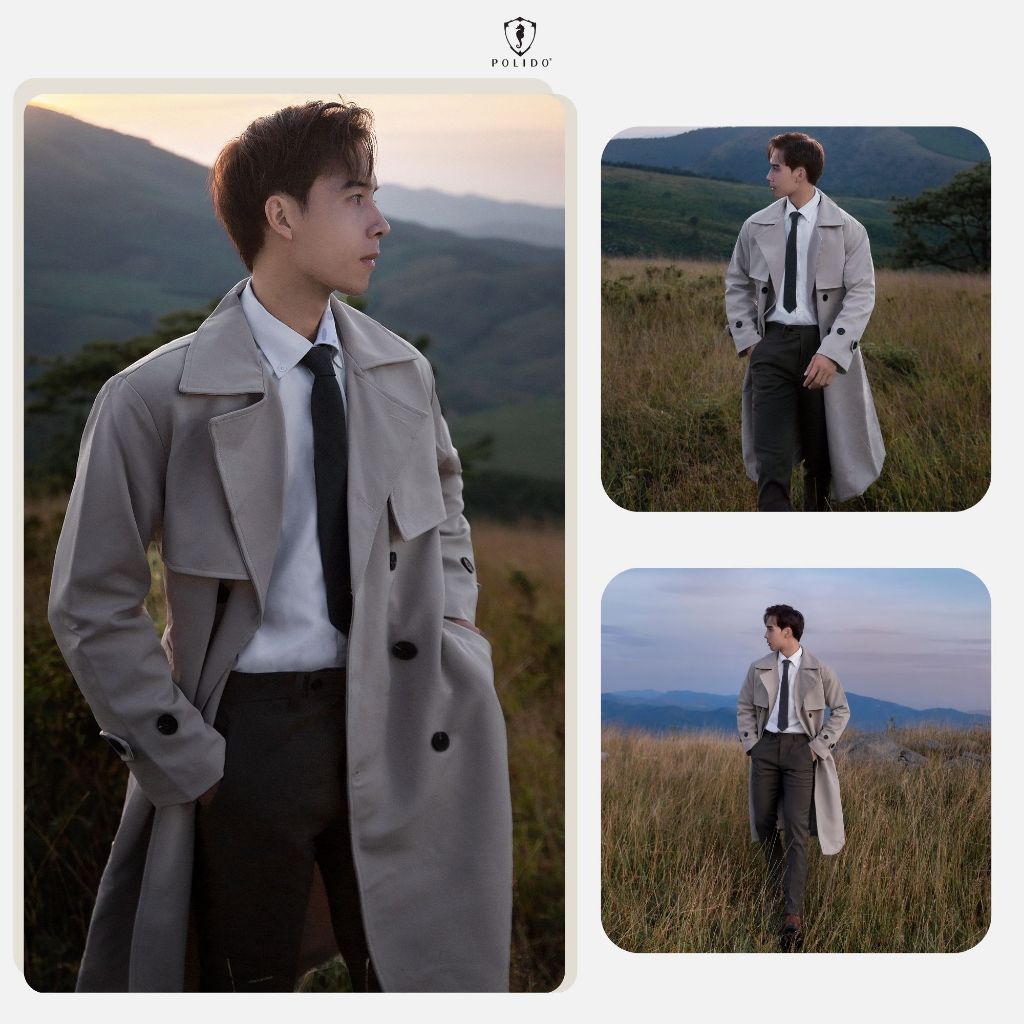 TRENCH COAT TRẦN BÔNG POLIDO THỜI TRANG NAM