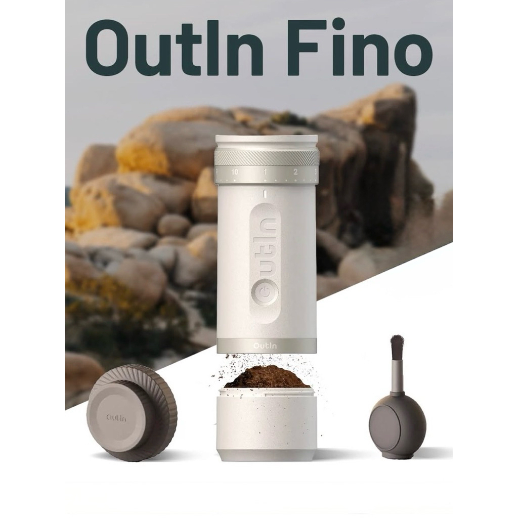 Cối xay cà phê điện cầm tay OutIn Fino - Trắng