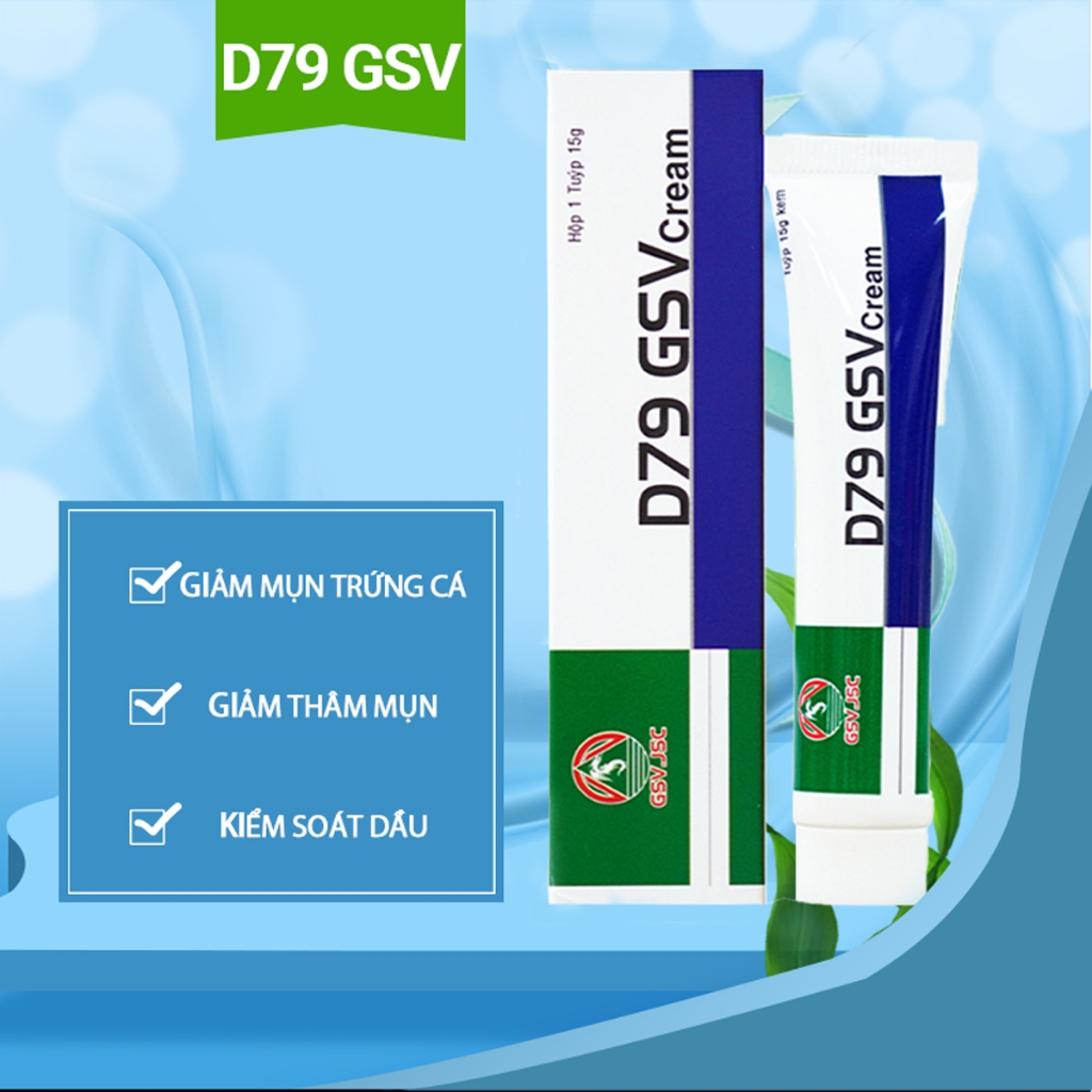 D79 GSV Kem Giảm Mụn Trứng Cá Mờ Thâm Kiểm Soát Dầu Nhờn