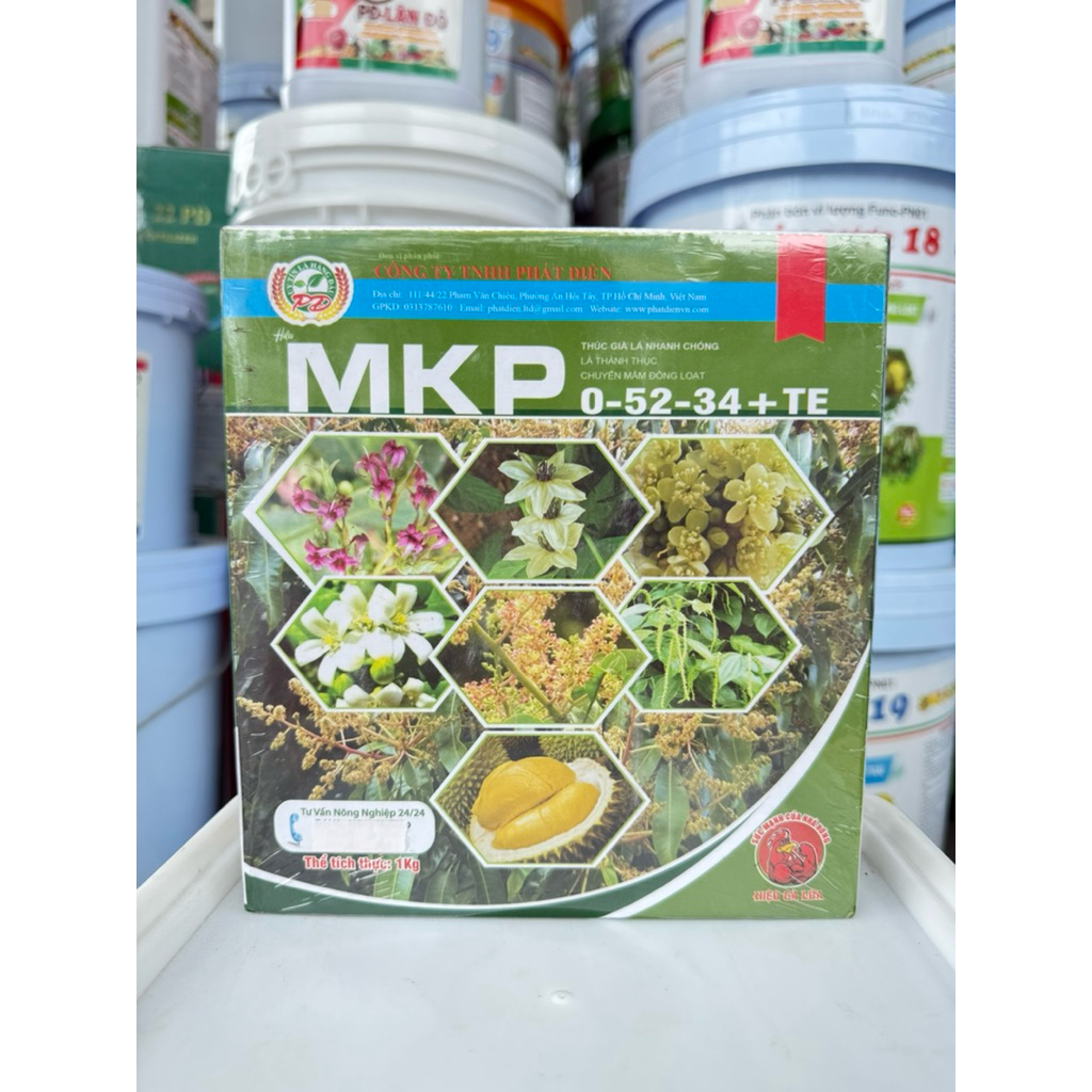 MKP 0-52-34+TE hộp 1kg