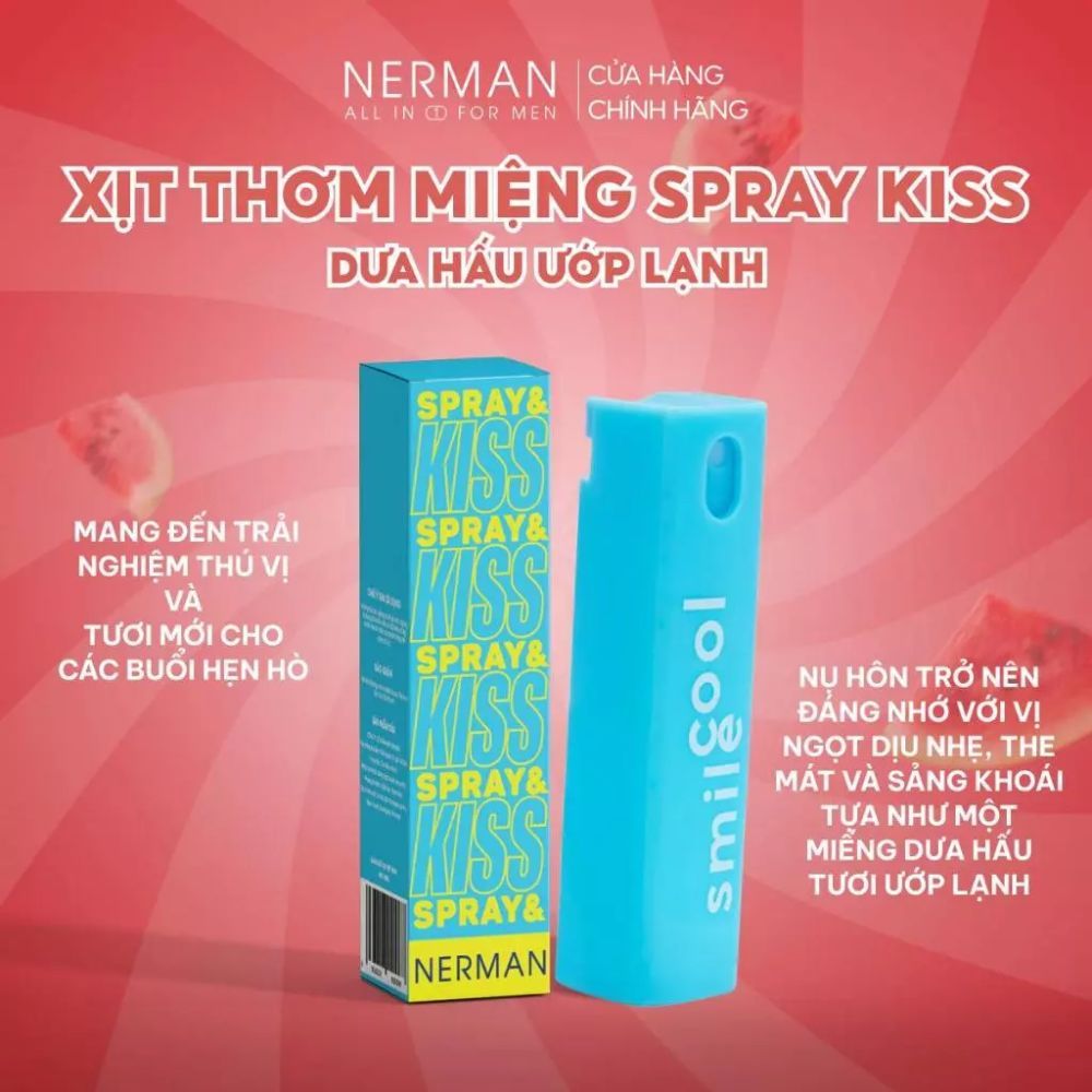 Ảnh 5 của Xịt thơm miệng Nerman vị kẹo hoa quả bạc hà the mát cho nam nữ