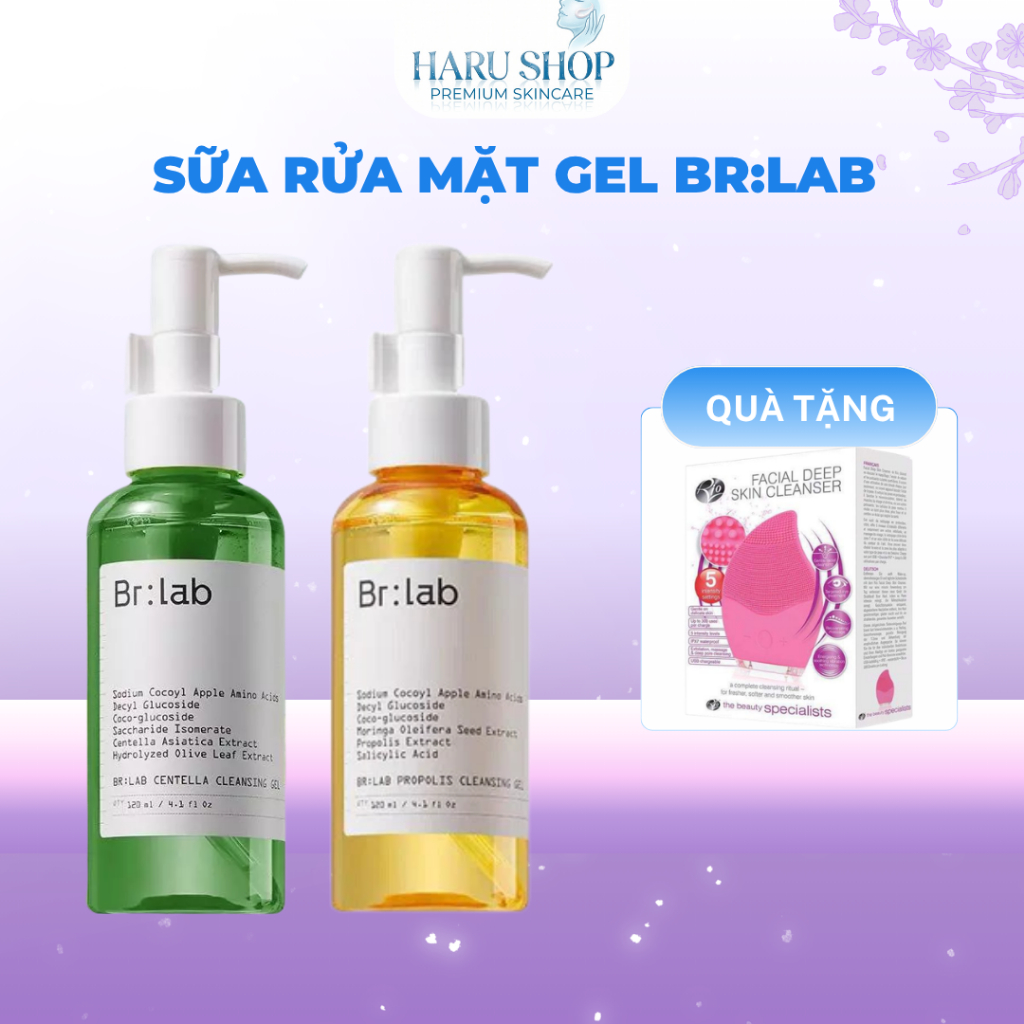 Sữa Rửa Mặt Gel BR:LAB Hàn Quốc Dịu Nhẹ, Da Nhạy Cảm 120ml