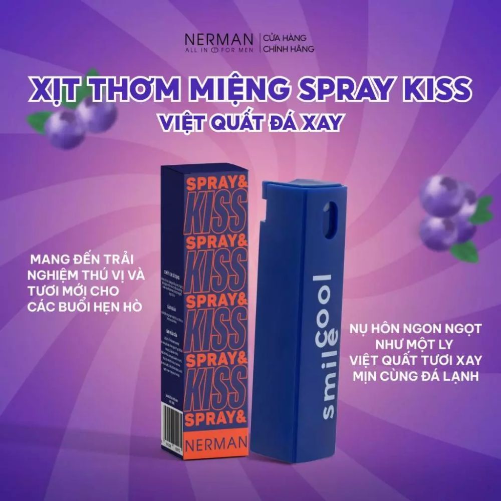 Ảnh 6 của Xịt thơm miệng Nerman vị kẹo hoa quả bạc hà the mát cho nam nữ