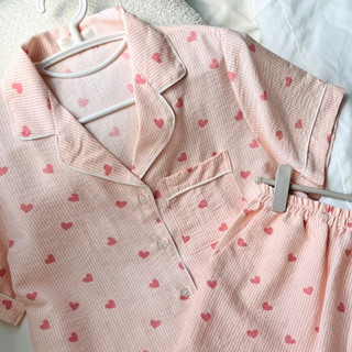 VIBES Pijama ngắn phom rộng đũi cotton Sweetheart & Cherie Py Set mặc nhà thoáng mát, thoải mái