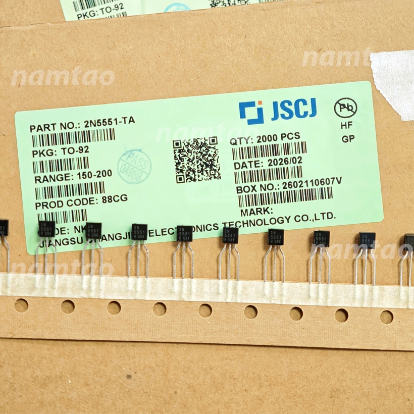 (50 cặp)  2N5551 2N5401  5551 5401 chính hãng CJ chân đồng đóng dây mới 100%