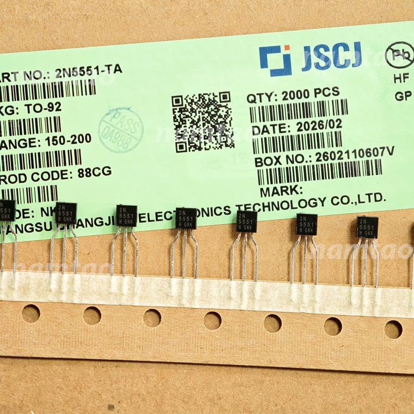 (50 chiếc) Transistor 2N5551, 2N5401 5551 5401 chính hãng CJ chân đồng đóng dây