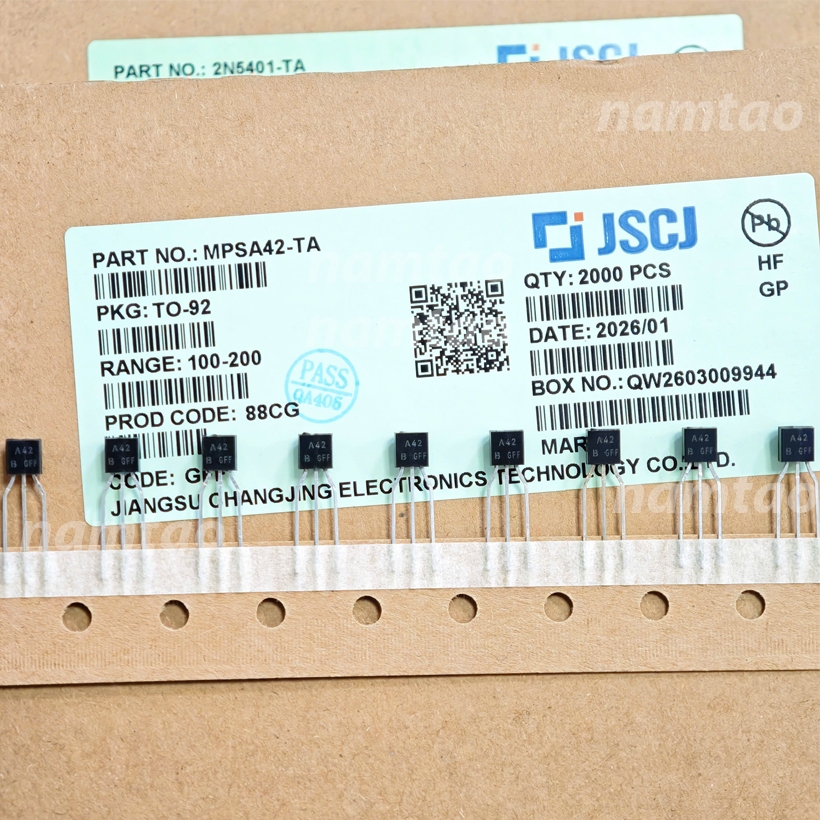 Transistor MPSA92 MPSA42  A92 A42 chính hãng CJ chân đồng mới 100%