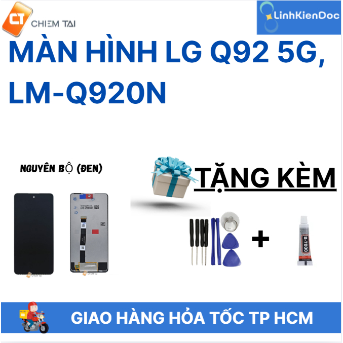 Màn hình LG Q92 5G, LM-Q920N nguyên bộ (Đen)