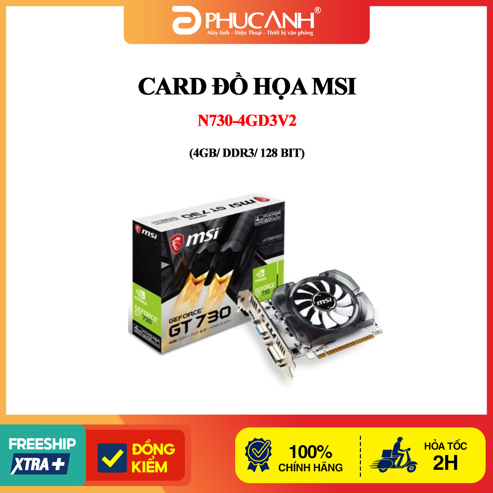 Card đồ họa MSI N730-4GD3V2 (4GB/ DDR3/ 128 bit)