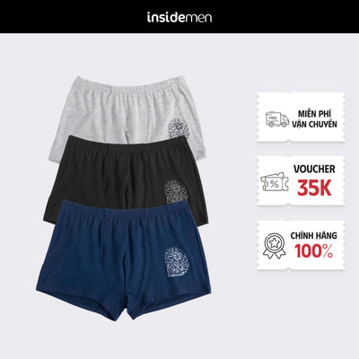 Quần sịp đùi bé trai Insidemen hình in cá tính mềm mại không hằn da, an toàn cho da bé, mặc hàng ngày IBBX02