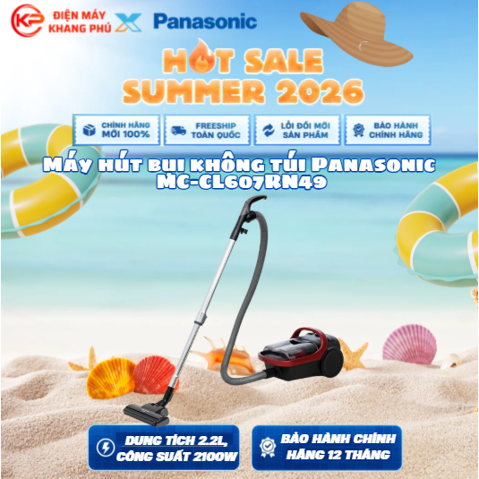 Máy hút bụi không túi Panasonic MC-CL607RN49