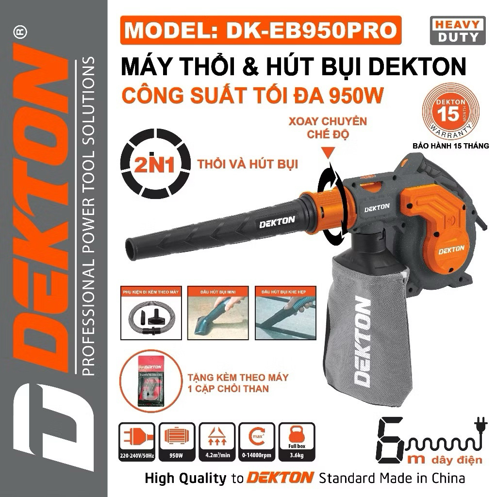 Máy thổi bụi, hút bụi dekton DK-950PRO - DK-950XPRO