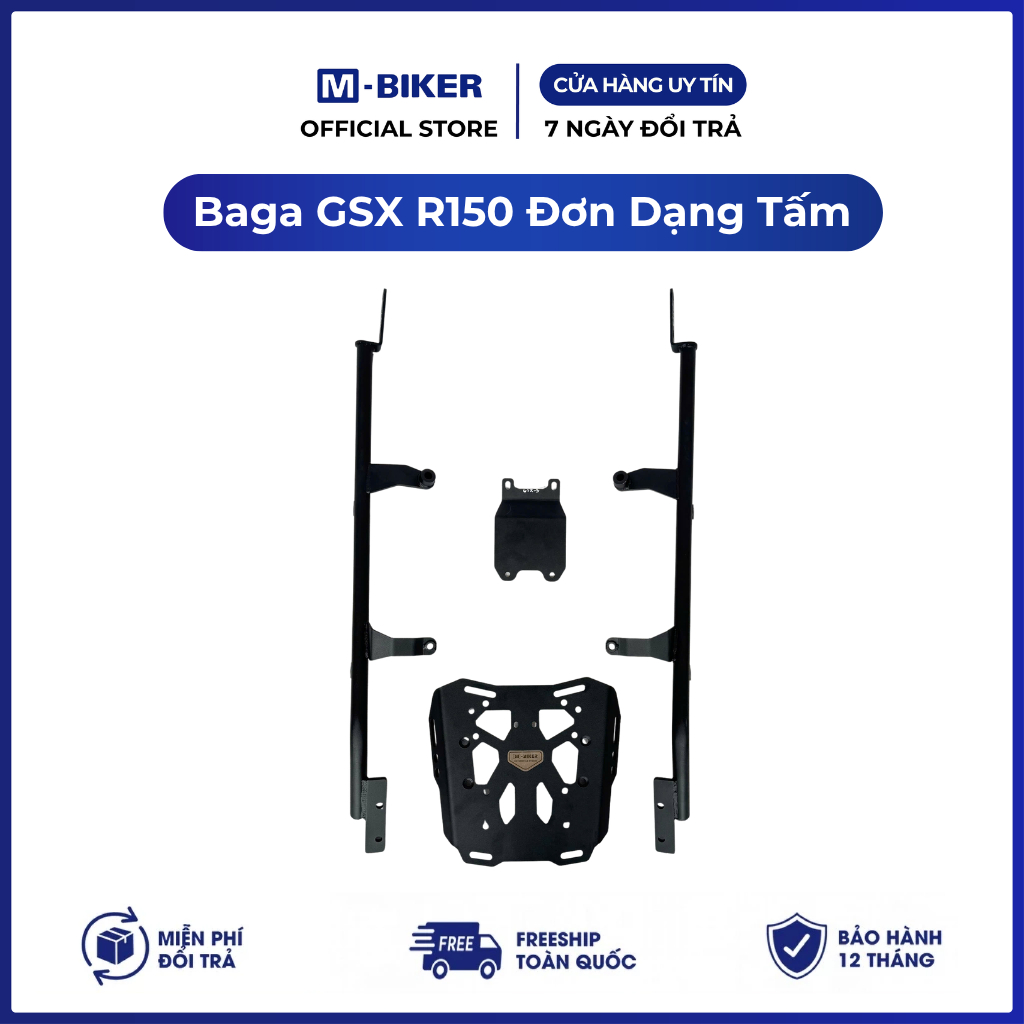 Baga GSX R150 Đơn Dạng Tấm, baga gsx r150 dạng tấm | M-Biker