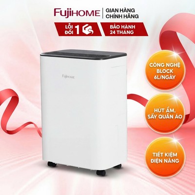 Máy hút ẩm dân dụng BLOCK Fujihome DH06LITE –Công suất hút ẩm 6 Lít/ngày, độ ồn thấp